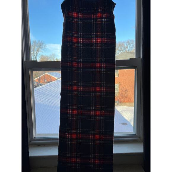 Lands’ End Wool Brown Red Plaid Tartan Fringe Scarf RL Style $45 Flawed Gem - Picture 4 of 10